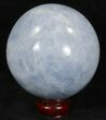 Polished Blue Calcite Sphere - Madagascar #32132-1